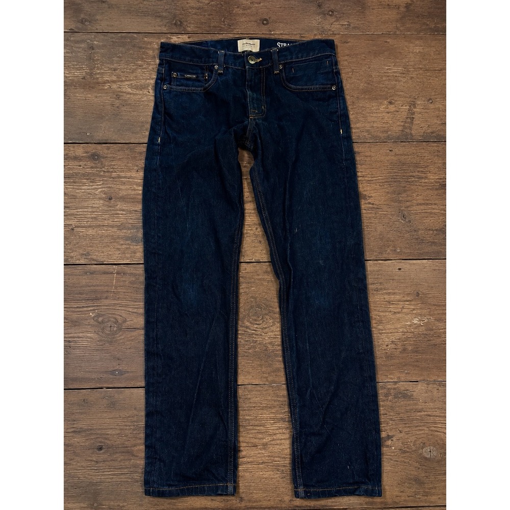 Quiksilver Straight Fit Jeans Mens 32x32 Dark Wash Denim Pants Surf Skate